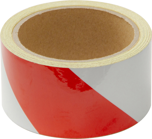 Reflective Red/Wht Tape 50 mm x 10 m