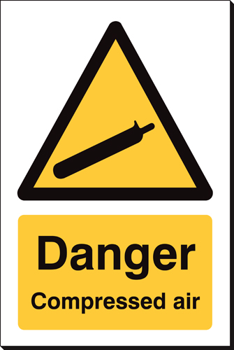 Danger Compressed Air 240 x 360mm Sign