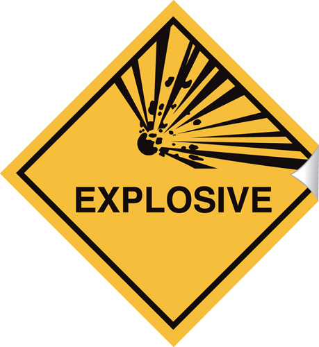 Explosive 100 x 100mm Sticker