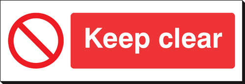 Keep Clear 120 x 360mm Sign