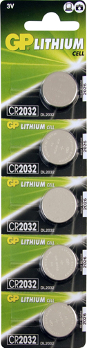 GP Batteries Button Lithium 3V CR2032