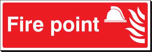 Fire Point 120 x 360mm Sign