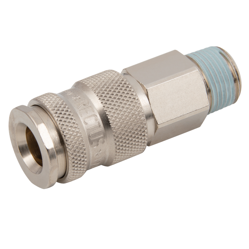 BSPP MALE COUPLING BRASS NP