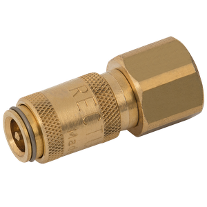 1/8 BSPP FEM  COUPLING DS BRASS