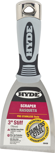 HYDE Scraper Soft Grip Chisel Blade 3"