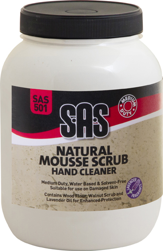 S.A.S Natural Mousse Scrub Hand Cleaner 3 Ltr-Multipack