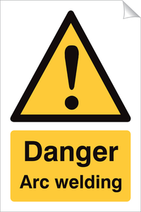 Warning Arc Welding 240 x 360mm Sticker