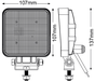 RING 15W Square LED W/Lamp w/Switch - Bolt