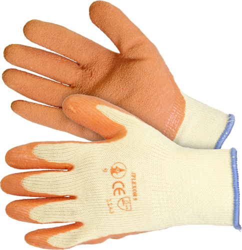 Latex Coated Gloves - L