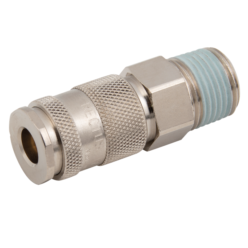 BSPT MALE COUPLING BRASS NICKEL