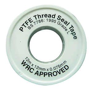 12MM X 12MTR PTFE WHITE TAPE TAPE WHITE