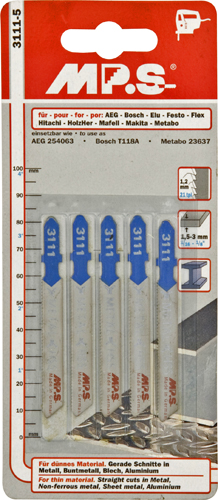 Jigsaw Blade for Bosch T118A Metal