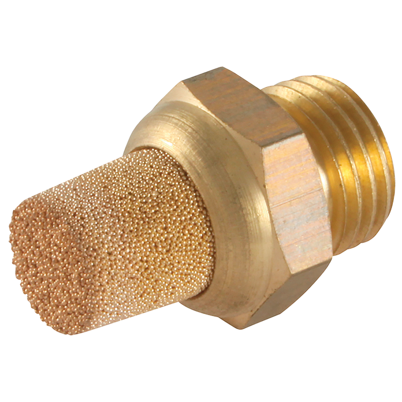 1/4 BSPP MALE SHORT SILENCER BRASS