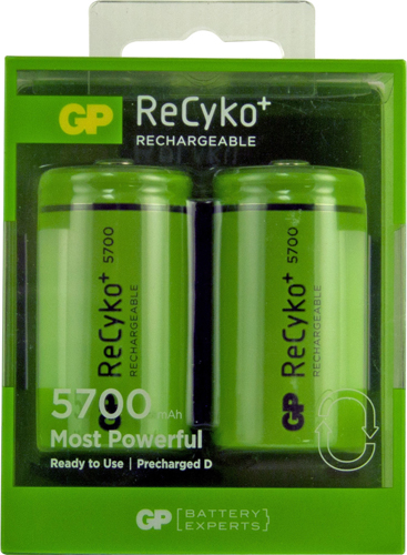 GP ReCyko+ Rechargeable Batteries D