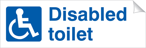 Disabled Toilet 120 x 360mm Sticker