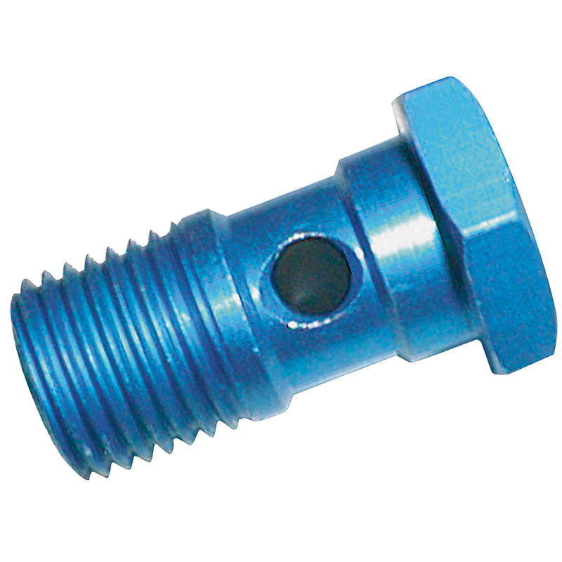 1/4 BSPT BLUE ALUMINIUM BANJO BOLT