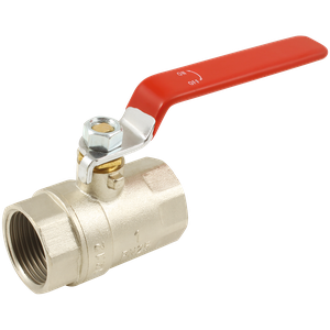 BSPP BALL VALVE F/F RED LEVER