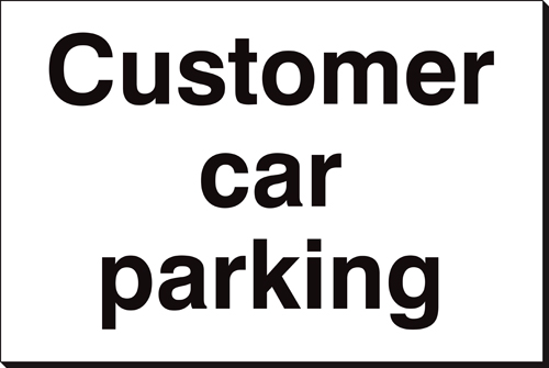 Customer Car Parking 240 x 360mm Sign