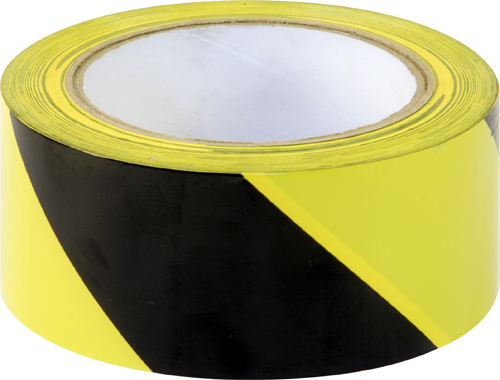 Hazard Warning Tape 50mm x 33m - Black/Yellow