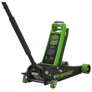 Trolley Jack 4 Tonne Low Profile Rocket Lift Green