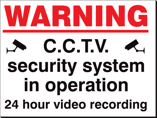 Warning CCTV Security System 480 x 350mm Sign