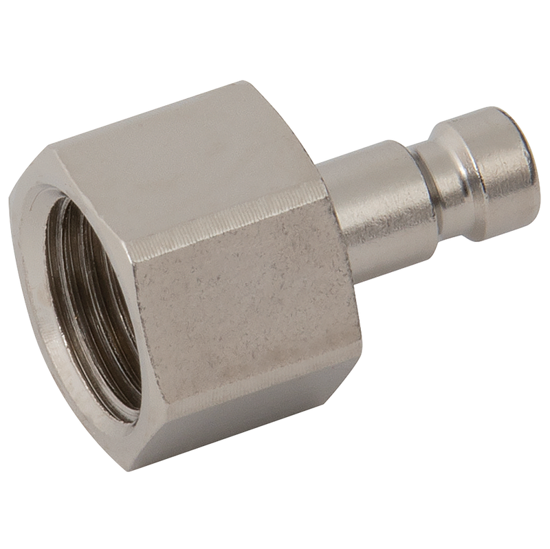 1/8 BSPP FEM  PLUG BRASS NICKEL