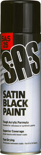 S.A.S Satin Black Paint 500ml