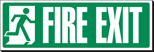 Fire Exit 120 x 360mm Sign