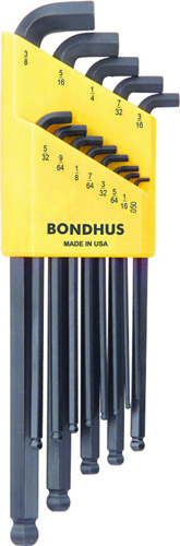 BONDHUS Imperial 13pc Stubby Hex Keys