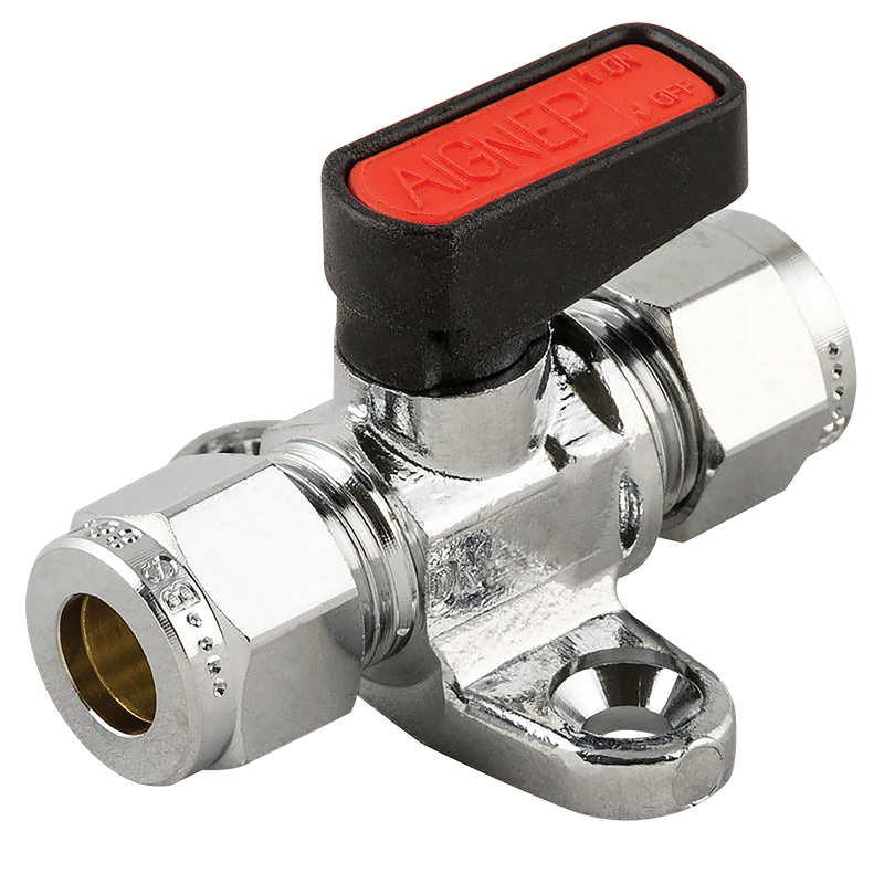 FOOT MOUNT GAS MINI BALL VALVE 8MM