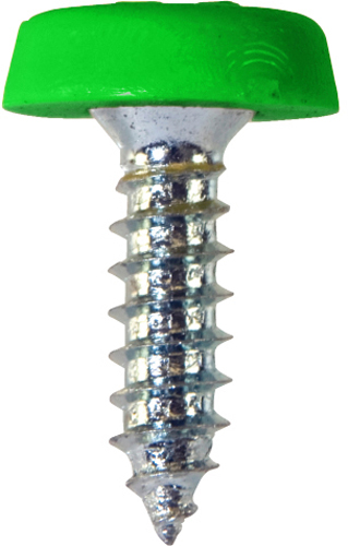 Number Plate Screws No.10 x 18mm Green