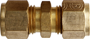 Tube Couplings Brass w/Stp Olives 3/16"