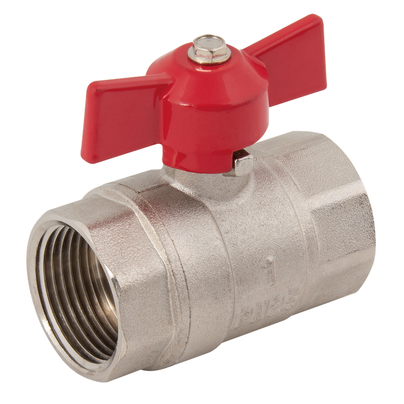 3/4  BSPP BALL VALVE F/F T-HANDLE RED