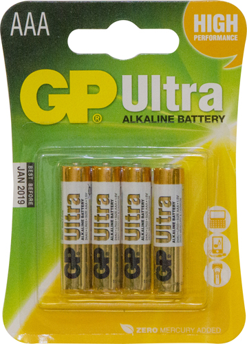 GP Batteries Alkaline 1.5V AAA (24A) - Multipack