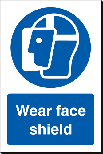 Wear Face Shield 240 x 360mm Sign