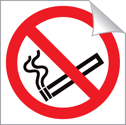 No Smoking 80 x 80mm Sticker