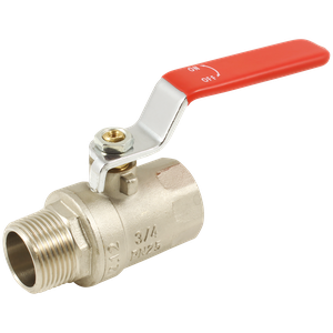 BSPP BALL VALVE M/F RED LEVER