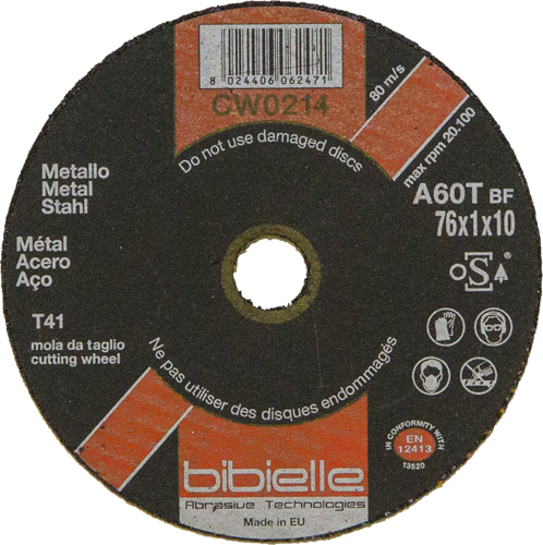 BIBIELLE Cutting Discs Flat 76 x 1.0