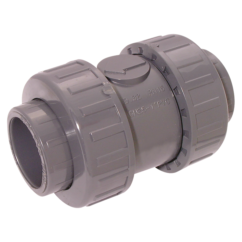 ID UPVC CHECK VALVE DOUBLE UNION