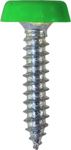 Number Plate Screws No.10 x 24mm Green