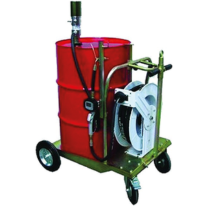 MOBILE OIL DISPENSER WITH HOSE REEL