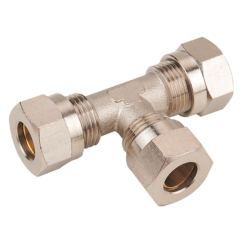 EQUAL TEE CONNECTOR PLATED