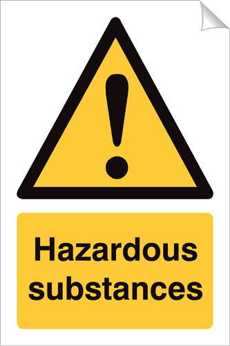 Hazardous Substances 240 x 360mm Sticker