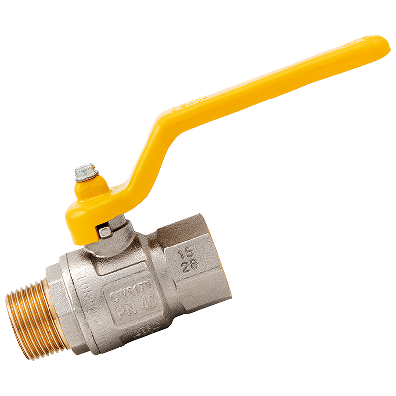 1/4 BSP M X F GAS F/FLOW B/VALVE LEVER