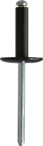 Rivets Alum Black Large Flange 4.8 x 18mm