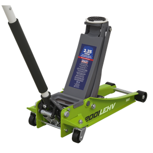 Trolley Jack 2.25 Tonne Low Profile Rocket Lift Hi-Vis Green