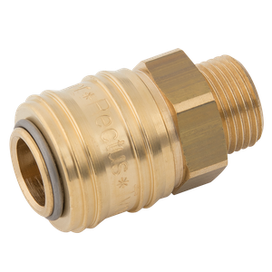 BSPP MALE COUPLING D.S. BRASS