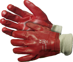 PVC Gloves with Knitted Wrist