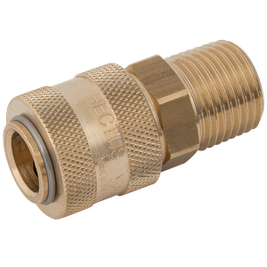 BSPT MALE  COUPLING BRASS UNPLATED