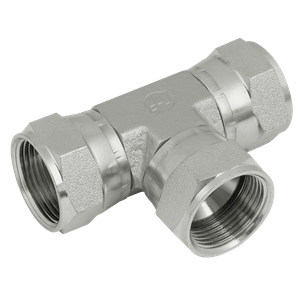 JIC SWIVEL FEMALE TEE STEEL
